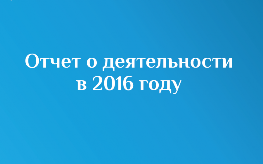 Публичный годовой отчет БФ «ПРАВМИР» за 2016 год
