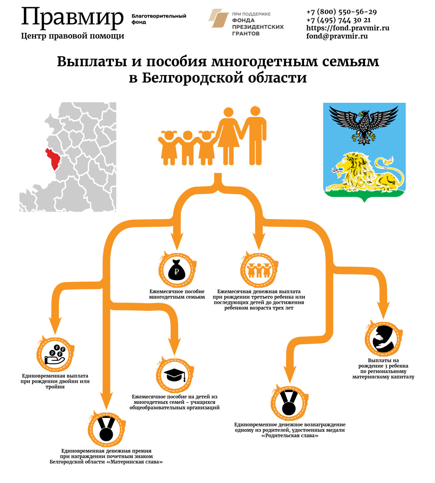 Выплаты и пособия многодетным семьям Белгородской области