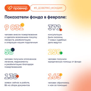 Отчет о работе фонда в феврале